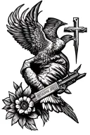 pilot, corrections, Christian, miscarriage, strong, courageous tattoo design idea