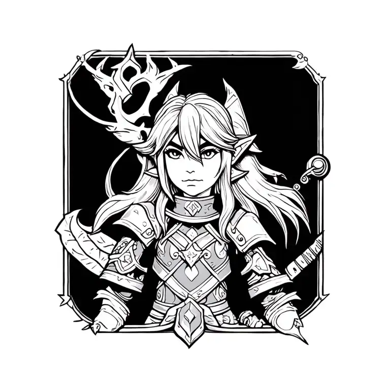 the legened of zelda twilight princess tattoo design idea