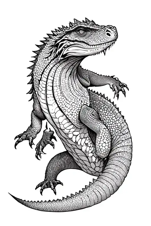 komodo dragon tattoo tattoo design idea