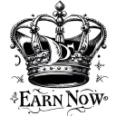 quick learn earn now lettter "D5" with a crown tattoo design idea