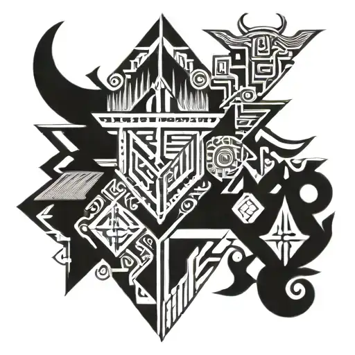 inca + viking tattoo design idea