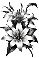 Spiderlily flower tattoo design idea