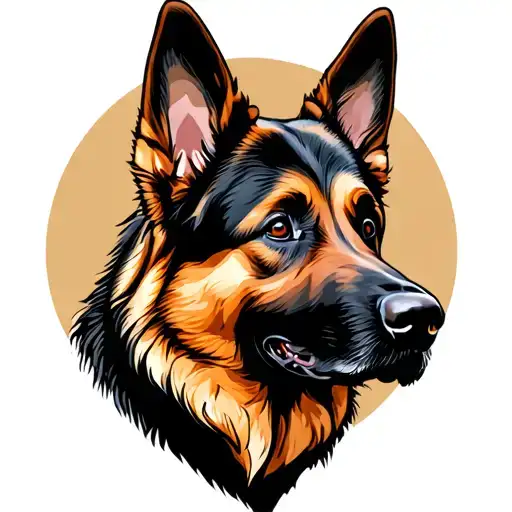 german shepherd dog tattoo design idea