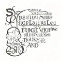 Psalm 23:4 bold written tattoo design idea