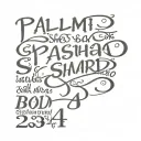 Psalm 23:4 bold written tattoo design idea