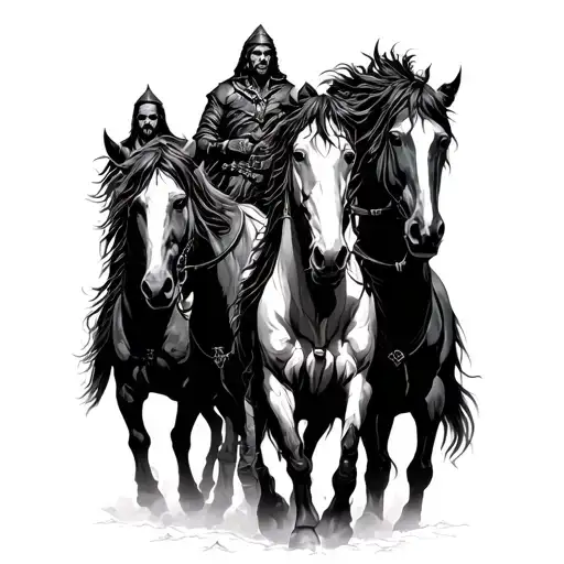the four horsemen of the apocolypse  tattoo design idea