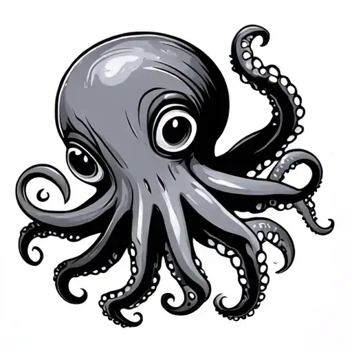 Cute Octopus tattoo design idea