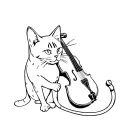cat on a fiddle underworld tattoo design idea