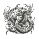 Scorpio Phoenix tattoo design idea