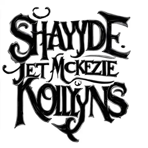 "Shayde Jet McKenzie Kollyns" triskelle tattoo design idea