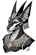 Dios Anubis tattoo design idea