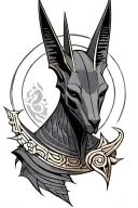 Dios Anubis tattoo design idea