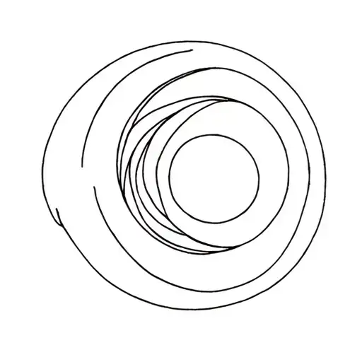Phases of the moon with waxing crescent at center. In form of a line or band tattoo design idea