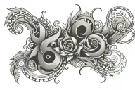 808 numbers tattoo design idea