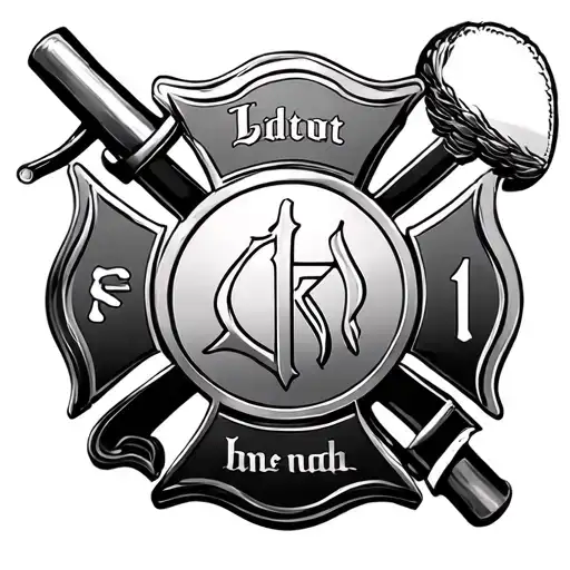 Firefighter Maltese Cross tattoo design idea