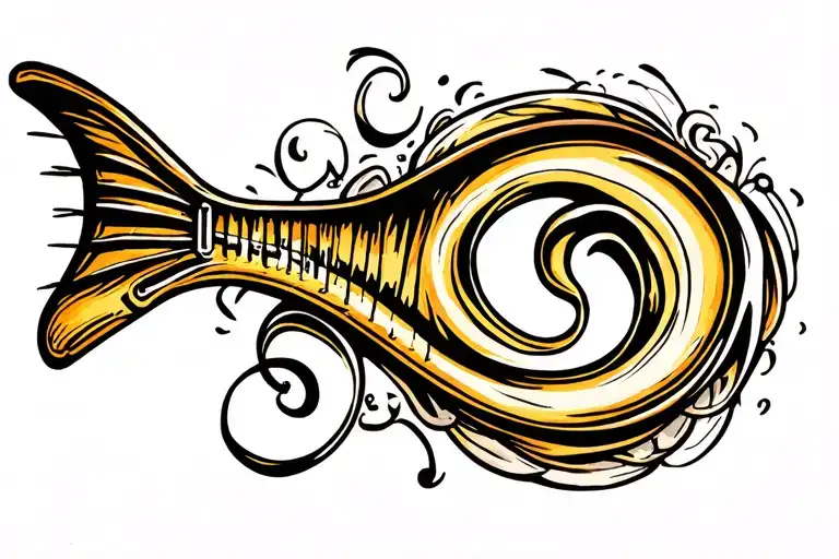 bass clef tattoo design idea