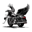 Harley Davidson Electra glide eagle tattoo design idea