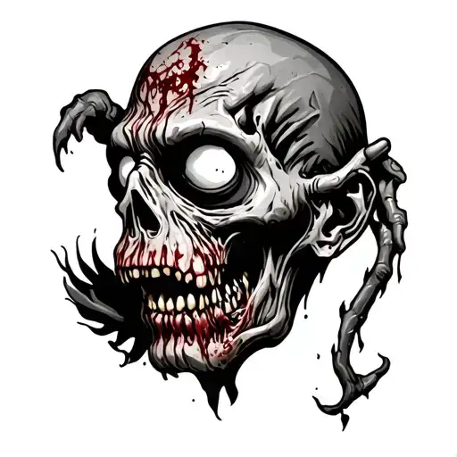 Zombie tattoo design idea