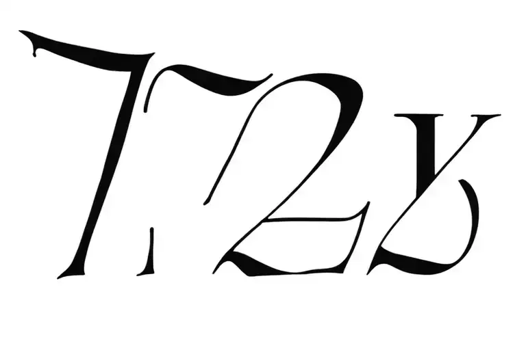 7 20 24 25 in roman numerals representing important dates tattoo design idea