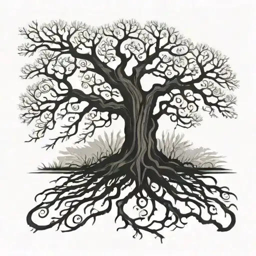 Dead Tree Of Life tattoo design idea