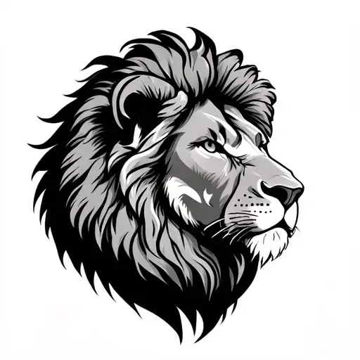 lion with blunts chest tattoo design idea