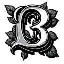 script letter L with a number 3 tattoo design idea