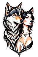 couples wolf tattoo design tattoo design idea