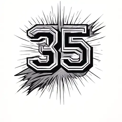 Make me a tattoo on my back you can use: number 35 basketball god my favorite players mike James, Durant, curry. Favorit tattoo design idea