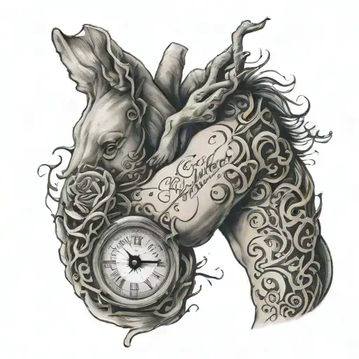 couple tattoo regarding my baby nila including her birth time 2:22 and her heart beat tattoo design idea