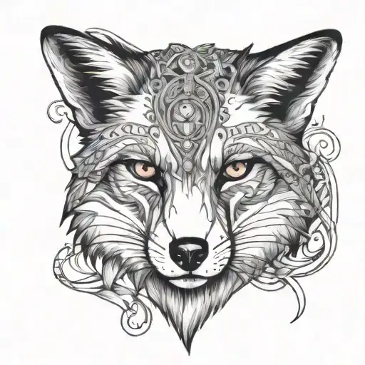 fox as intellect and seal as emotion duality tattoo tattoo design idea