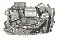 hacker computer tattoo design idea
