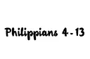 "Philippians 4:13" tattoo design idea