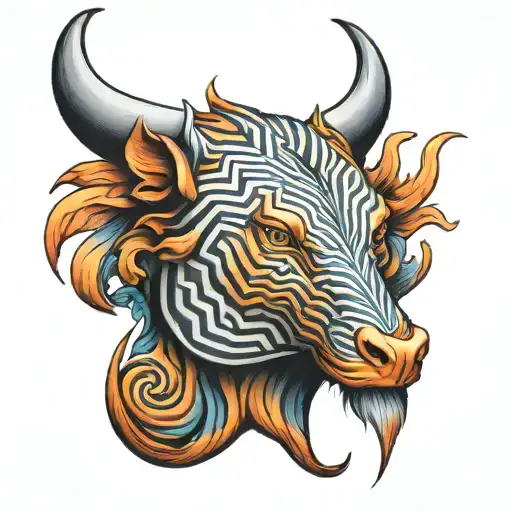 brave chevron combined with jumbo tattoo design idea