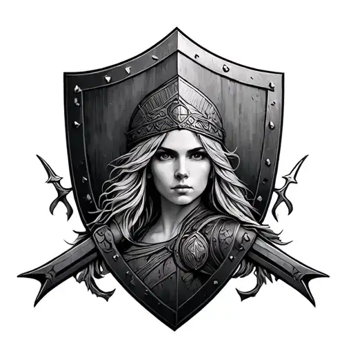 Shield Maiden tattoo design idea