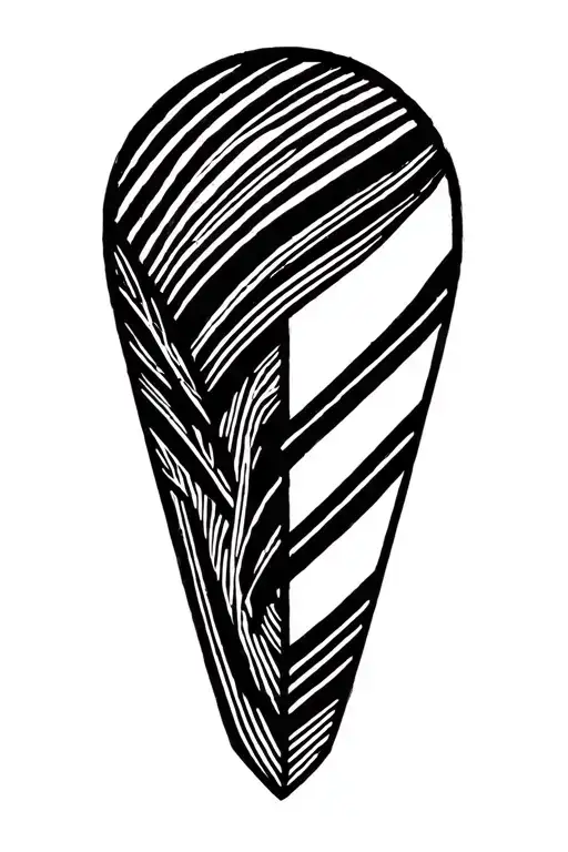 a single pinstripe vertically  up and down left inside ankle and up calf tattoo design idea