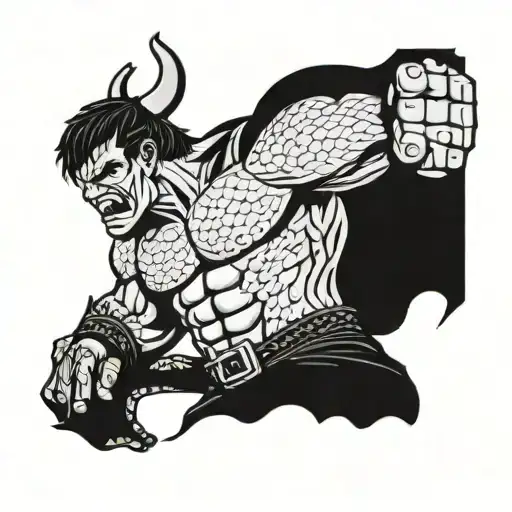 hulk as a Viking warrior tattoo design idea