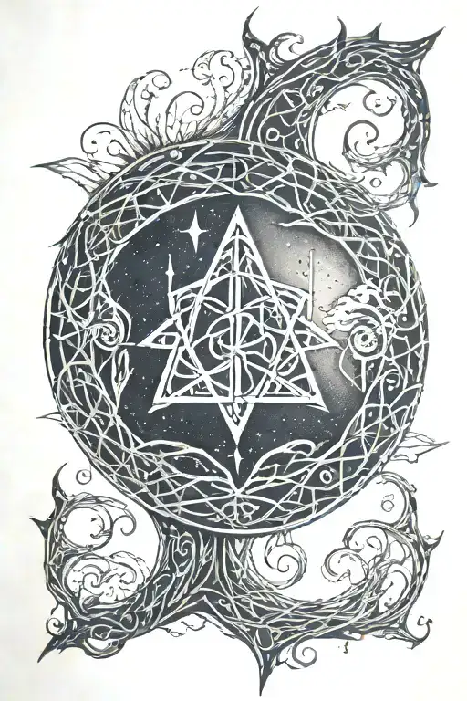 JRR tolkien symbol with lord tattoo design idea