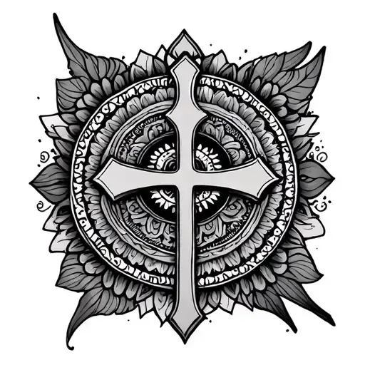 South cross and Mandala Design Inspired tattoo design idea