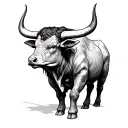 taurus bull and chines calender tattoo design idea