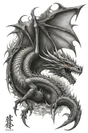 Dragon Ancalagon Lord of the rings tattoo design idea