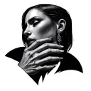 Hand Choking Neck tattoo design idea