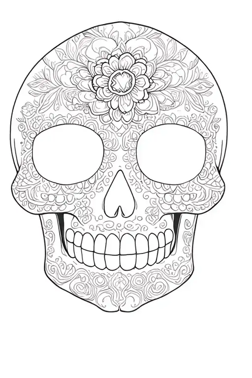 Mexican sugar skull inside tattoo design idea