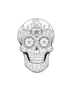 Mexican sugar skull inside tattoo design idea