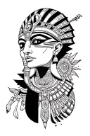 Osiris protecting the afterlife tattoo design idea