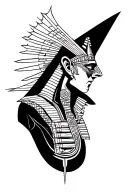 Osiris protecting the afterlife tattoo design idea