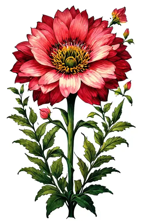 A realistic portrait of the enchanted flower from Beauty and the Beast, capturing every intricate detail tattoo design idea