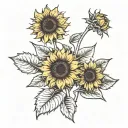 sunflower tattoo design idea