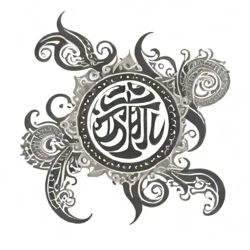 Gayatri Mantra written in elegant calligraphy tattoo design idea