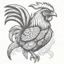 chicken wing tattoo design idea