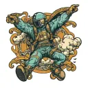 skydive rig tattoo design idea